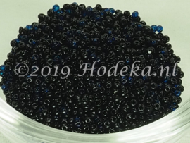 Opruiming van de CRP15/46  12 gram Preciosa Rocailles 15/0 2 Kleurig Blauw en Zwart