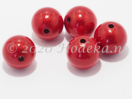 MIR12/06  6 X miracle beads Rood 12mm
