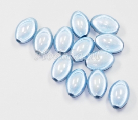 MIO14/10   6 X miracle bead Blauw/Grijs ca. 14mm
