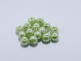 GPA06/11 20 x  Glasparel Rond 6mm Gras Groen