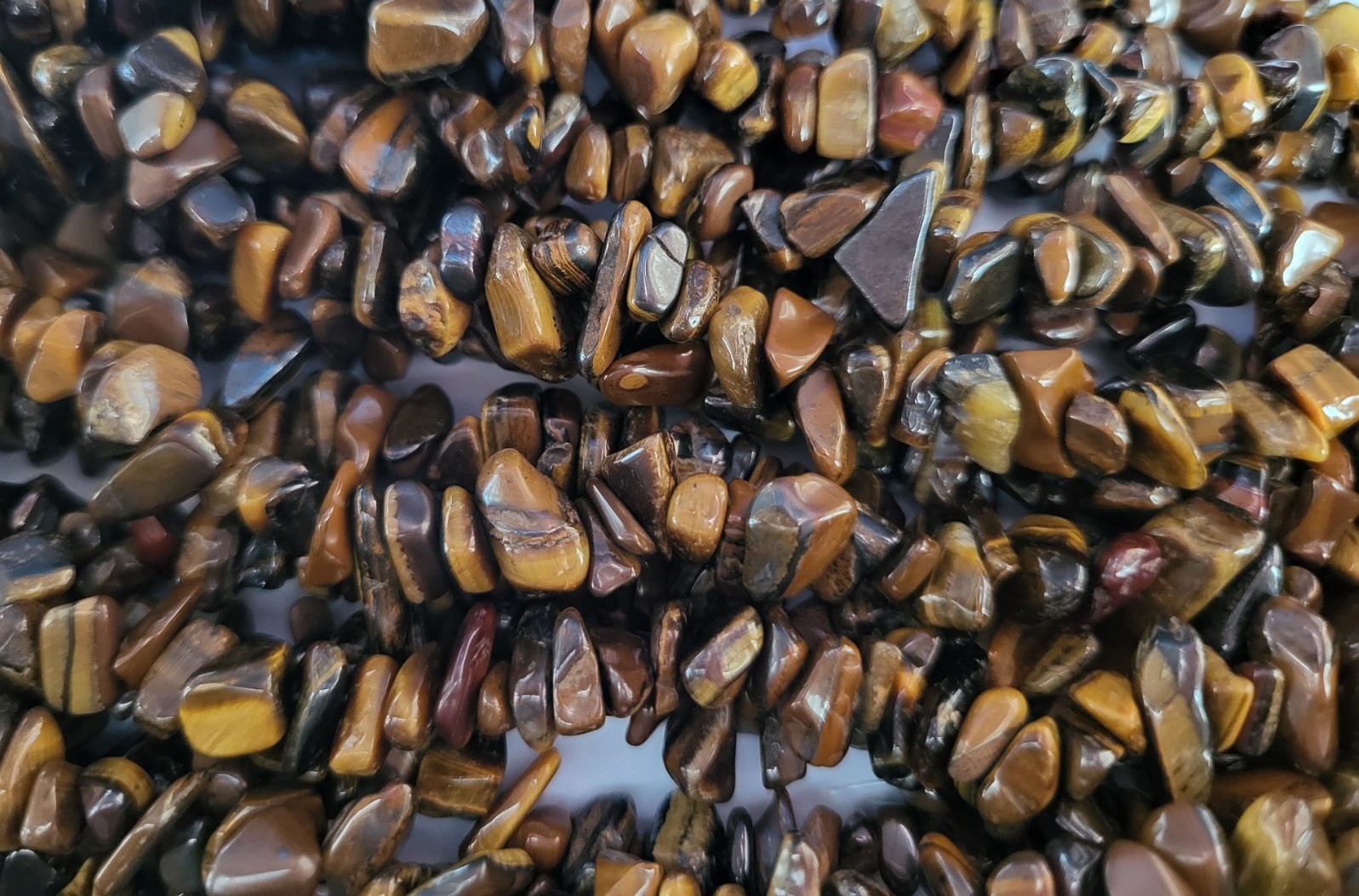 *NST17  30 x Natuursteen Bruin tinten *Tijgeroog*