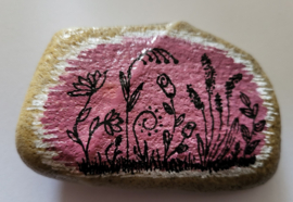 HPS30 Hand painted stone by Hodeka.nl Bloemen