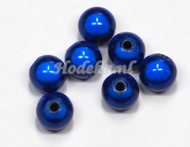 MIR10/06  8 X miracle beads  Heel Donker Blauw ca. 10mm