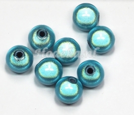 MIR10/04  8 X miracle beads Licht Blauw ca. 10mm