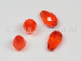 FCT15/13  5 x Facet glaskraal Oranje 15 x 10mm