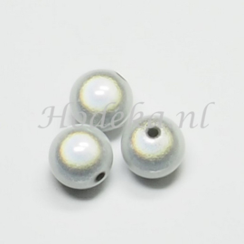 MIR14/01  4 X miracle beads Wit  ca. 14mm