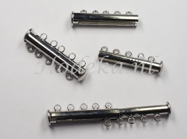*BMS10a   3 x schuif Magneetsluiting met 2x5 oogjes 30x10mm