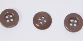KNO21a  5 x  Mooie bruine knoop ca. 15 mm