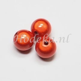 MIR14/10  4 X miracle beads Oranje  ca. 14mm