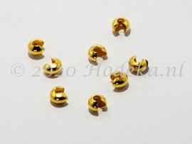 BHV01   14 x knijpkraalverberger goud 5 x 2.5 mm