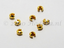 BHV05   18 x knijpkraalverberger goud 4 x 2mm