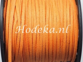 BSV14  1 meter imitatie Suede Veter Oranje 3mm