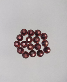 *PLS20   10 x Plakkristal 6.5 mm  AAA kwaliteit *Paars/Bruin*