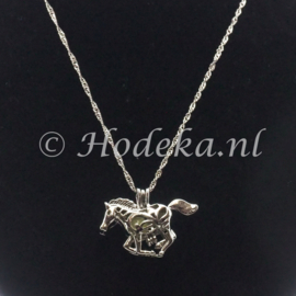 KGD03 ketting met Paard Glow in the dark Groen