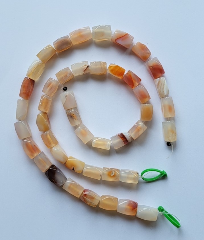 *NSA32   1 x Natuurstenenstreng *Agaat* Rechthoek ca. 18 x 12mm