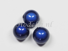 MIR14/25  4 X miracle Donker Blauw/paars ca. 14mm