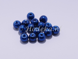 GPA06/13 20 x  Glasparel Rond 6mm Donker Blauw