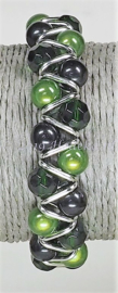 ZZP04 Zigzag armband Groen