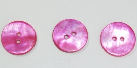 KNO29a 5 x Knal Roze  Schelp knoop ca. 20mm