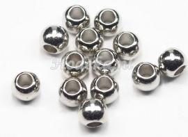 *MLK30   12 x metallook kraal Rond 6 x 5mm