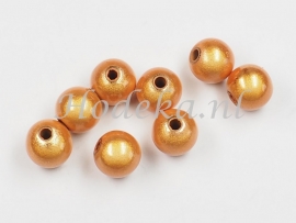 MIR08/18  10 X miracle beads Warm Geel ca. 8mm