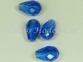 FCT15/17  5 x Facet glaskraal Blauw 15 x 10mm