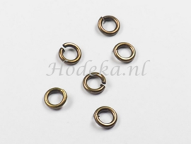 BHR19  40 ringetjes 5 x 1mm Brons