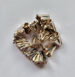 *BKK72  4 x  Metalen Kralenkap ca. 12mm licht Rosé