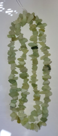*NSG20a  1 x Natuurstenenstreng mat Groene mix  Jade