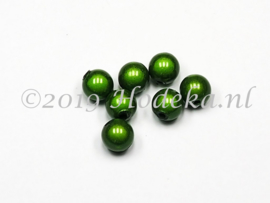 MIR10/22a  40 X miracle beads  Donker Groen 10mm