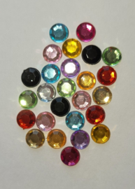 *PLS22   20 x Plakkristal Mix 6mm  Acryl