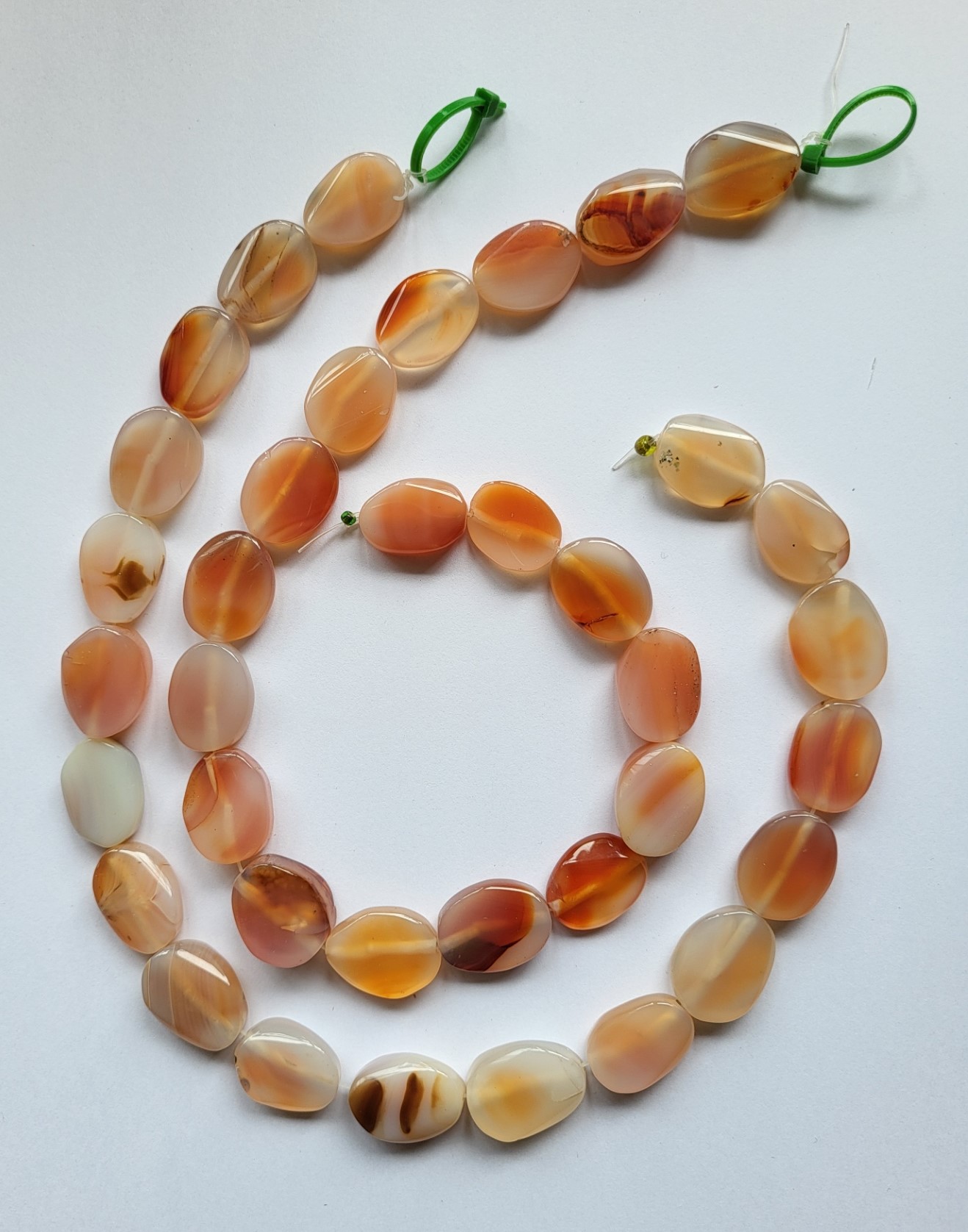 *NSA11   1 x Natuurstenenstreng *Agaat* Ovaal ca. 21x15mm