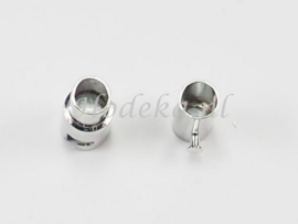 *BMS25a   3 x Schuif Magneetsluiting Buisje  16x11mm Antiek Zilver