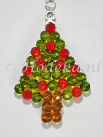 KBP04 Hanger kerstboom "Groen & Rood"