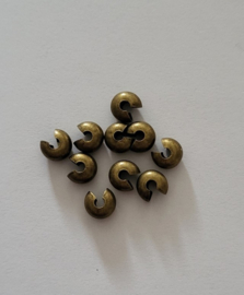 BHV07   10 x knijpkraalverberger Brons 6 x 3.5 mm