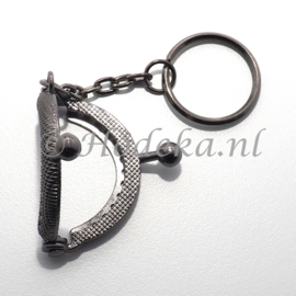 *BBB10   1 x Beurs / Tas beugel Sleutelhanger 42 x 35mm Black
