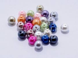 GPA06/14 20 x  Glasparel Rond 6mm Mix