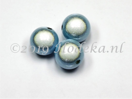 MIR18/04  2 x Miraclebead Grijs/Blauw 18mm 