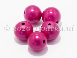 MIR12/08  6 X miracle beads Knal Roze 12mm