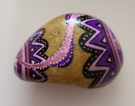 HPS31 Hand painted Happy stone by Hodeka.nl fantasie