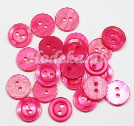 KNO48a  5 x Roze knoop ca. 11.5 x 2 mm