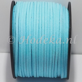 BSV56  1 meter imitatie Suede Licht Blauw 3mm 