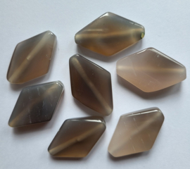 *NSA46   1 x Natuurstenen kraal *Agaat* Ruit ca. 30x19mm