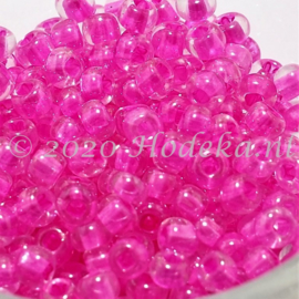 CRP06/66  12 gram Preciosa Rocailles 6/0 Transparant roze kern
