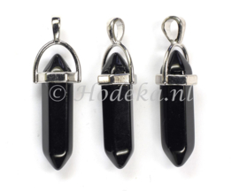 *NSH10  1 x Natuursteen hanger  *Obsidiaan*