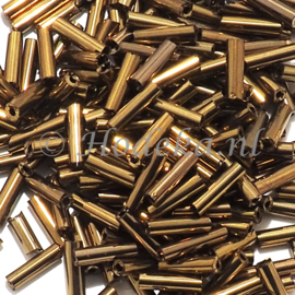 RST24 Rocailles staafjes Metallic koper ca. 7mm 12 gram