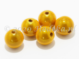 MIR12/04  6 X miracle beads Geel 12mm