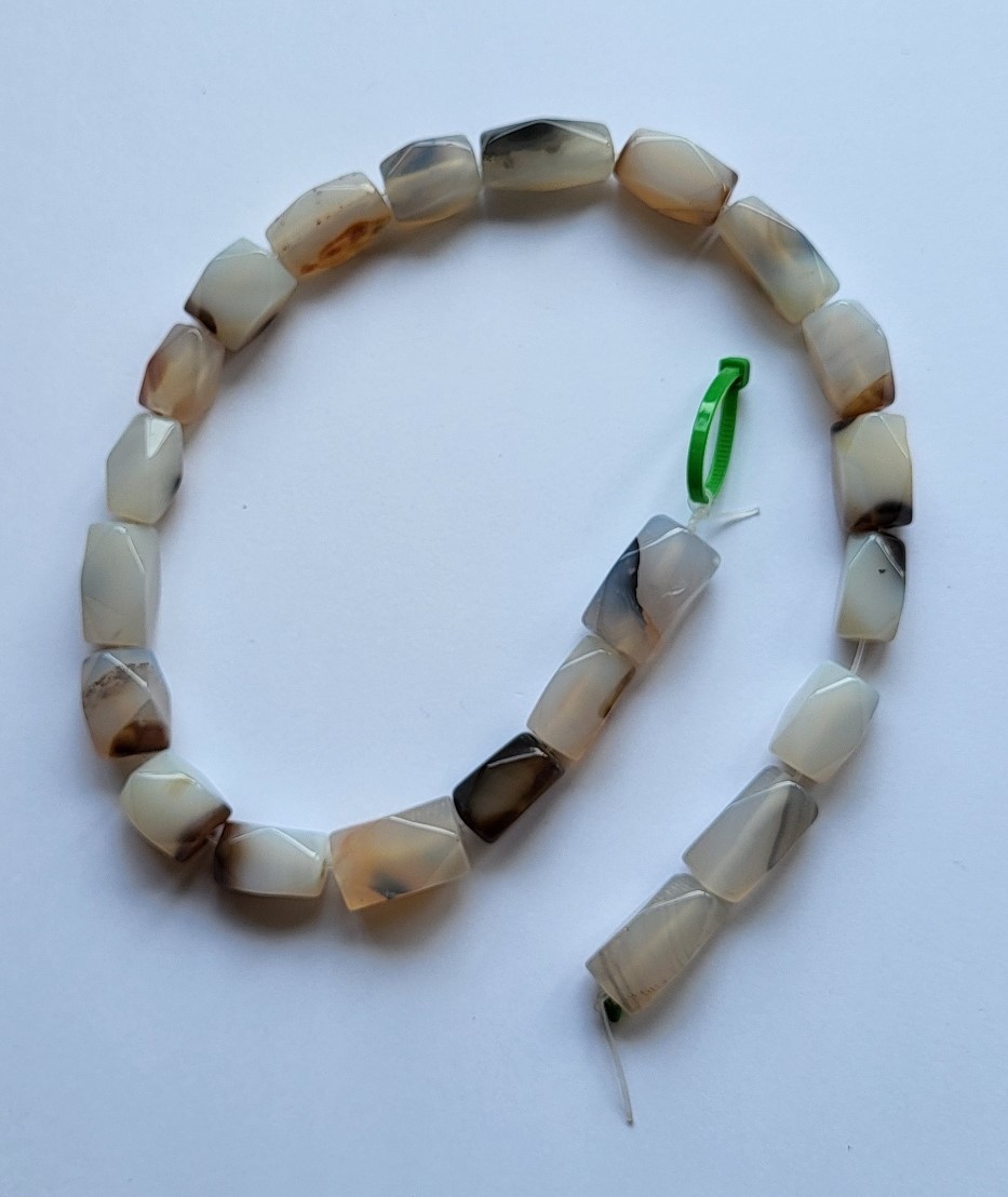 *NSA38   1 x Natuurstenenstreng *Agaat* Rechthoek ca. 18 x 13mm