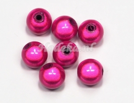 MIR10/13  8 X miracle beads Donker Roze ca. 10mm