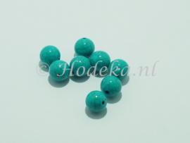 ACP12/11   8 x acryl Kraal rond 11mm Imitatie Turquoise